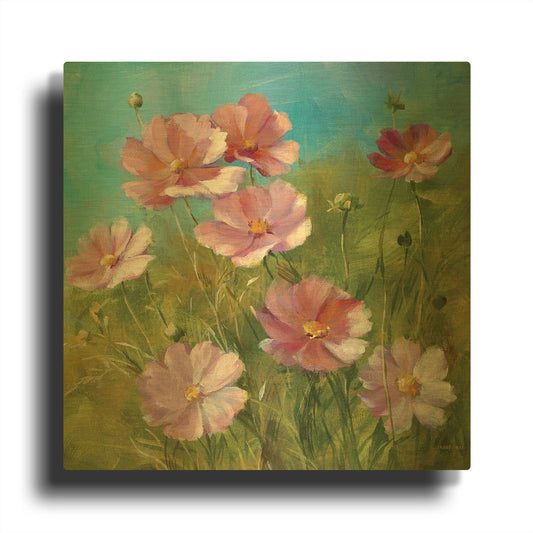'Summer Field III' By Danhui Nai Gold Metal Wall Art