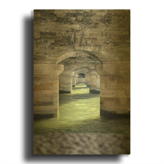 'Under' By Sebastien Lory Gold Metal Wall Art