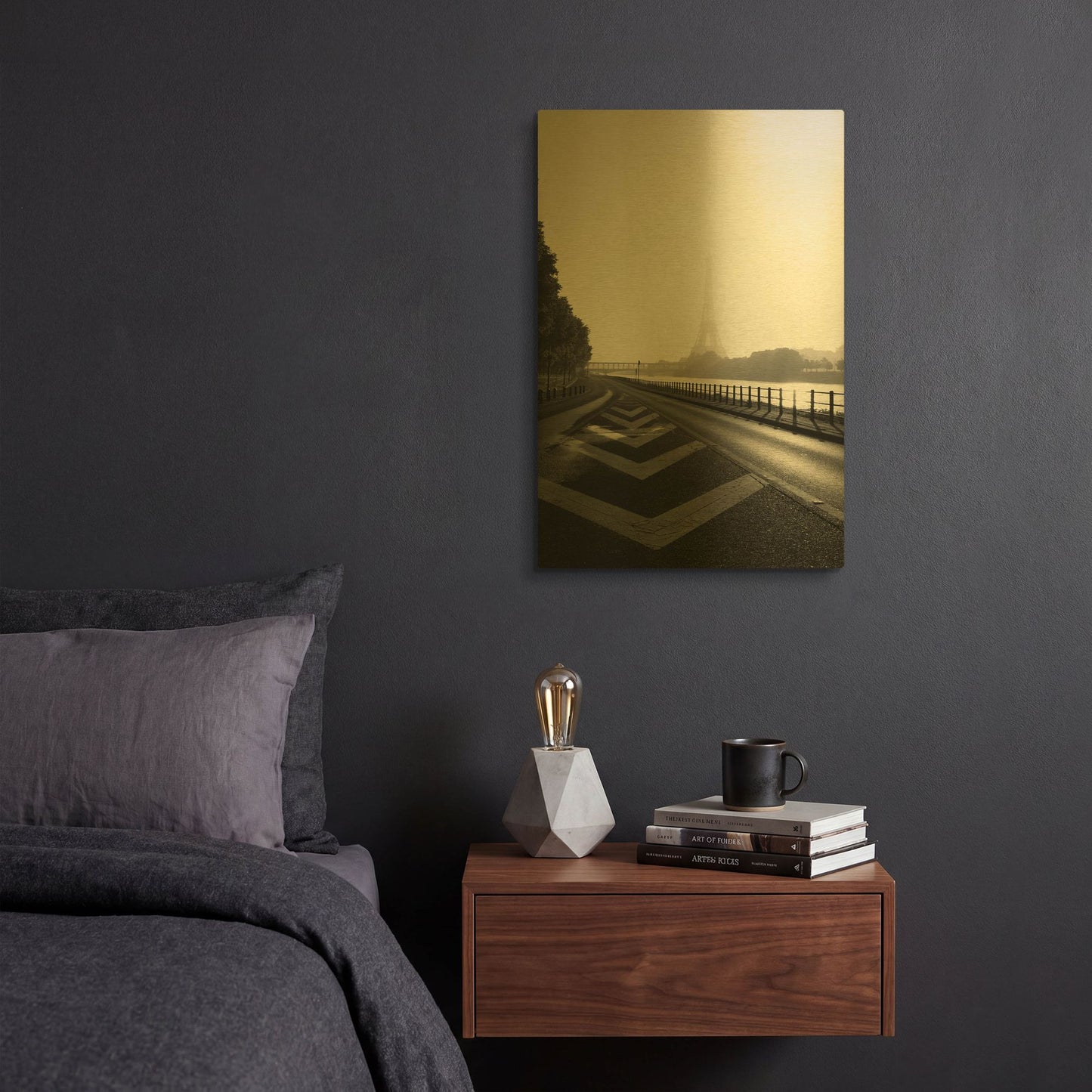 'Eiffel Tower II' By Sebastien Lory Gold Metal Wall Art