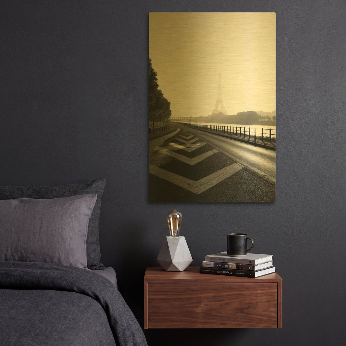'Eiffel Tower II' By Sebastien Lory Gold Metal Wall Art