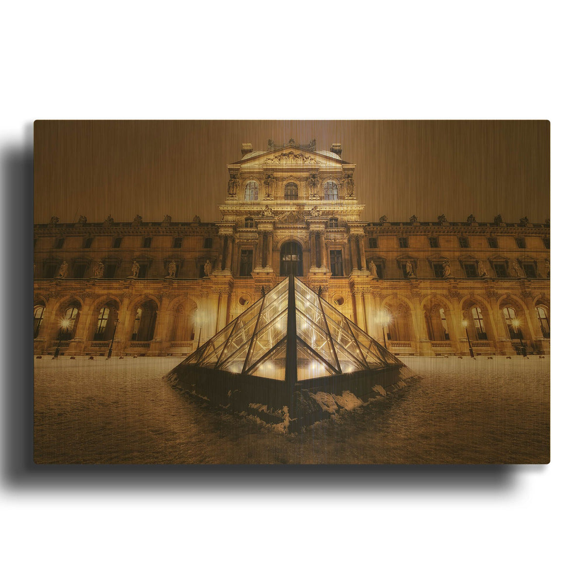 'Dynamic Object 2' By Sebastien Lory Gold Metal Wall Art