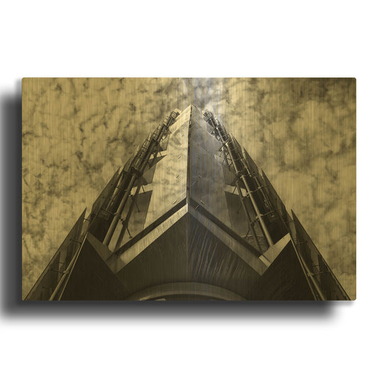 'Bt Issy' By Sebastien Lory Gold Metal Wall Art