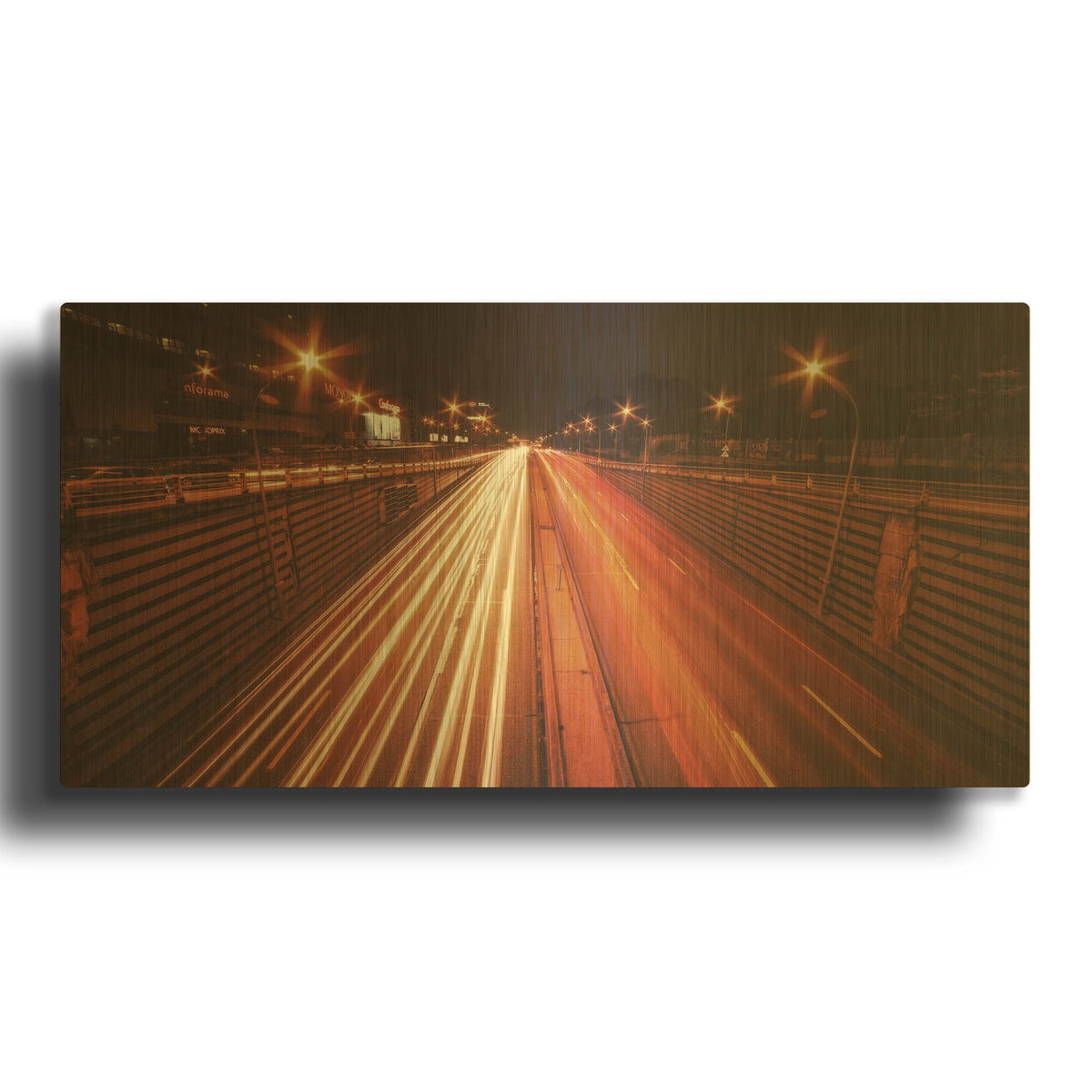 'Fast' By Sebastien Lory Gold Metal Wall Art