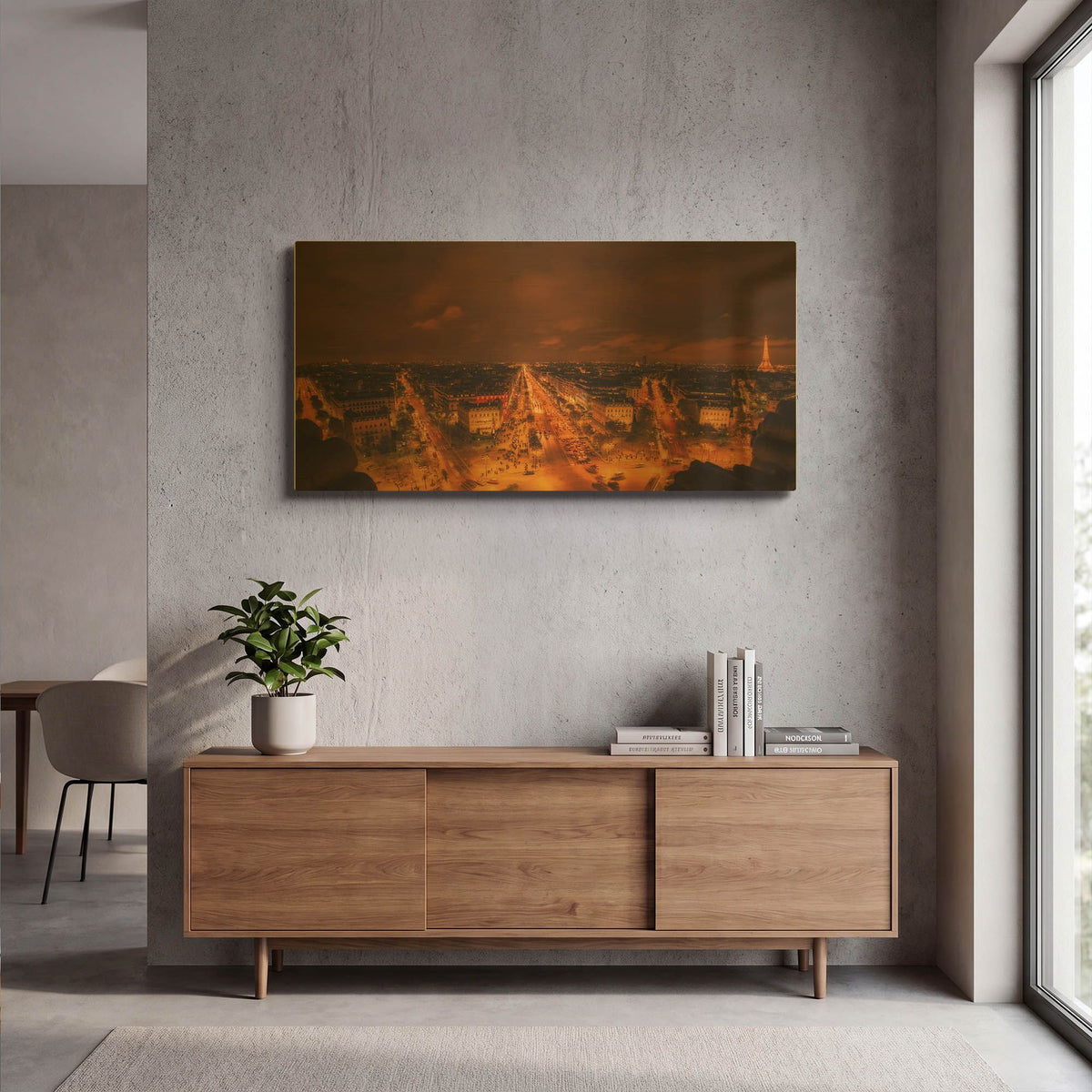 'From Arc De Triomphe' By Sebastien Lory Gold Metal Wall Art