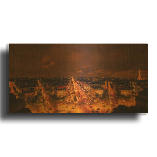 'From Arc De Triomphe' By Sebastien Lory Gold Metal Wall Art