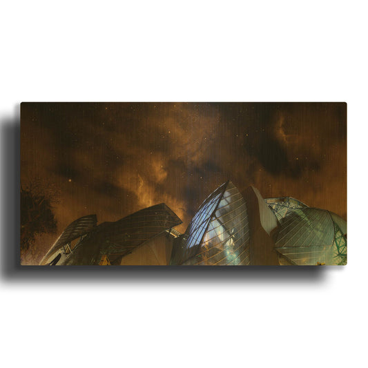 'Lv Color' By Sebastien Lory Gold Metal Wall Art