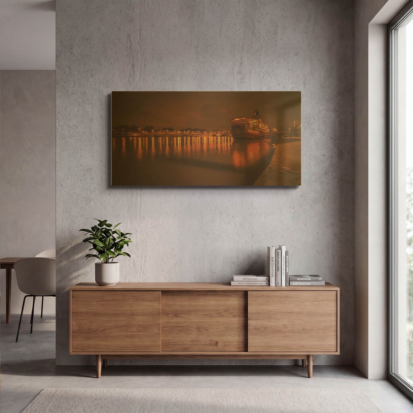 'Paris Lost Boat' By Sebastien Lory Gold Metal Wall Art