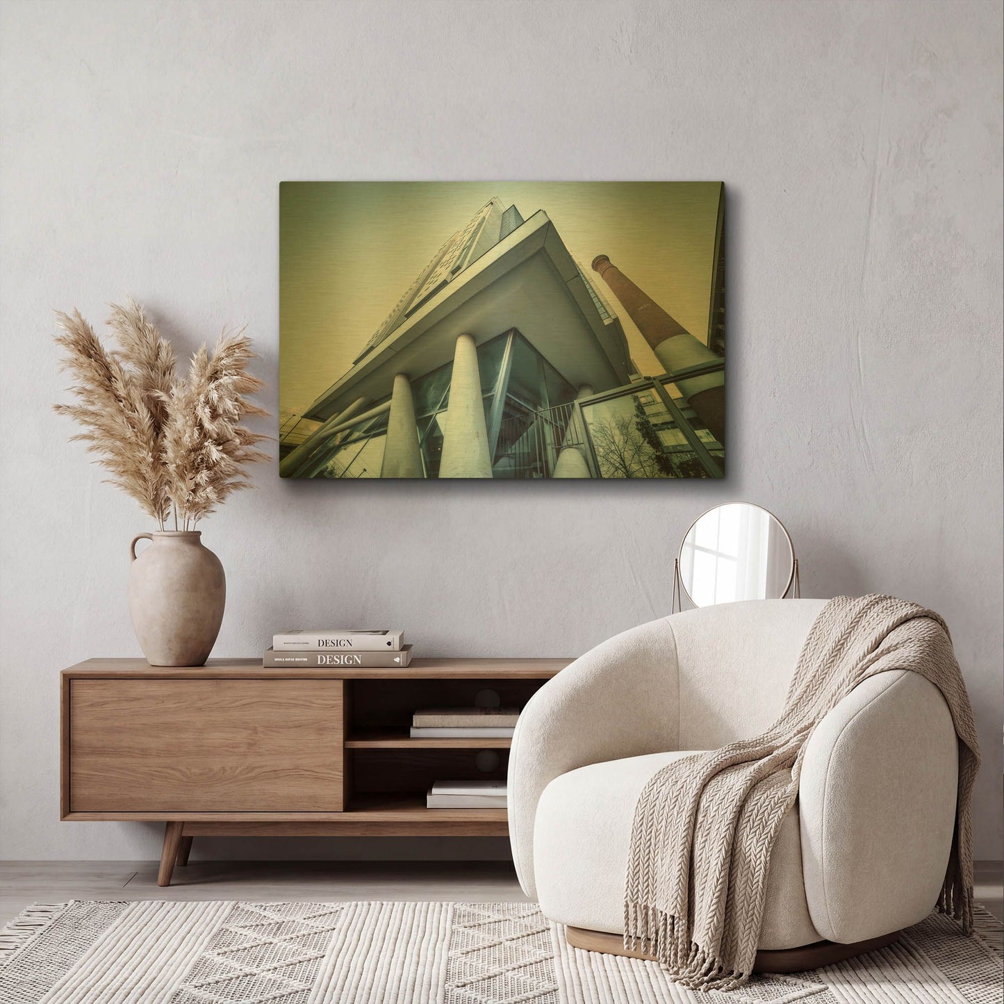 'Université Architecture3' By Sebastien Lory Gold Metal Wall Art
