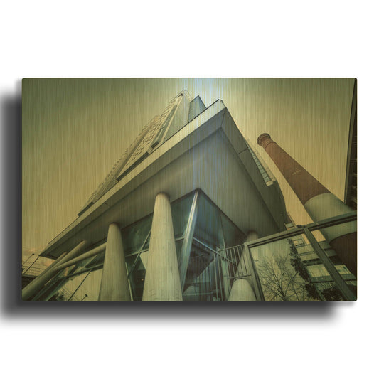 'Université Architecture3' By Sebastien Lory Gold Metal Wall Art