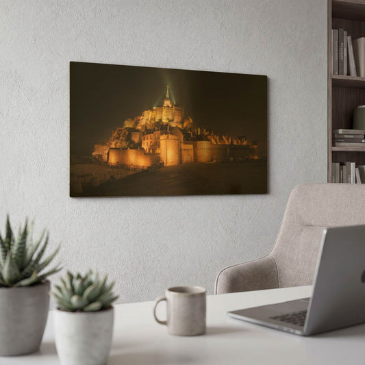 'Mont St Michel' By Sebastien Lory Gold Metal Wall Art