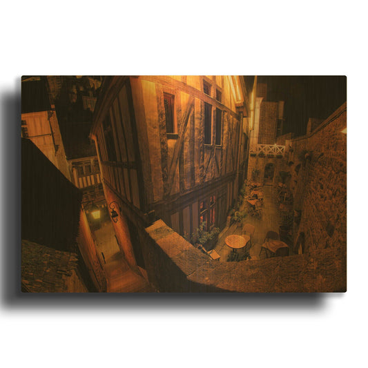'St Michel 2' By Sebastien Lory Gold Metal Wall Art