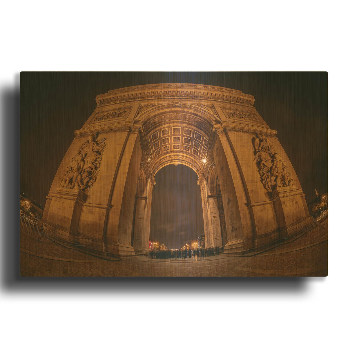 'Arc' By Sebastien Lory Gold Metal Wall Art