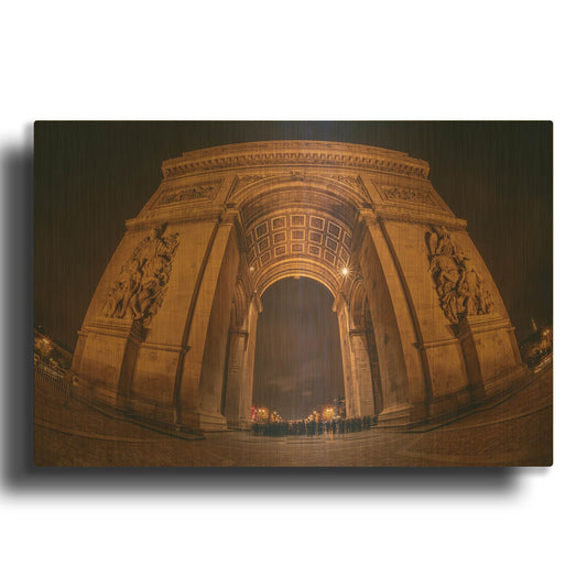 'Arc' By Sebastien Lory Gold Metal Wall Art