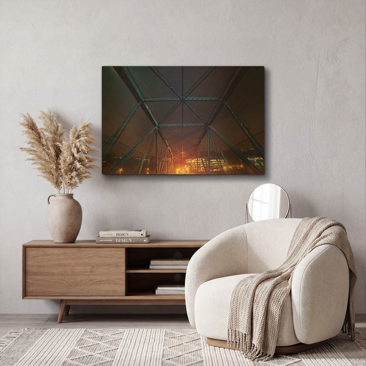 'Bronx' By Sebastien Lory Gold Metal Wall Art