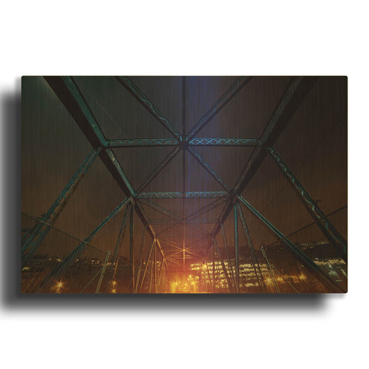 'Bronx' By Sebastien Lory Gold Metal Wall Art