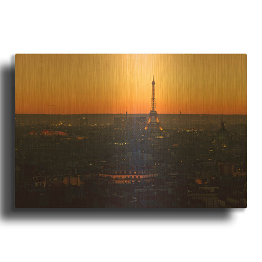 'D Paris' By Sebastien Lory Gold Metal Wall Art