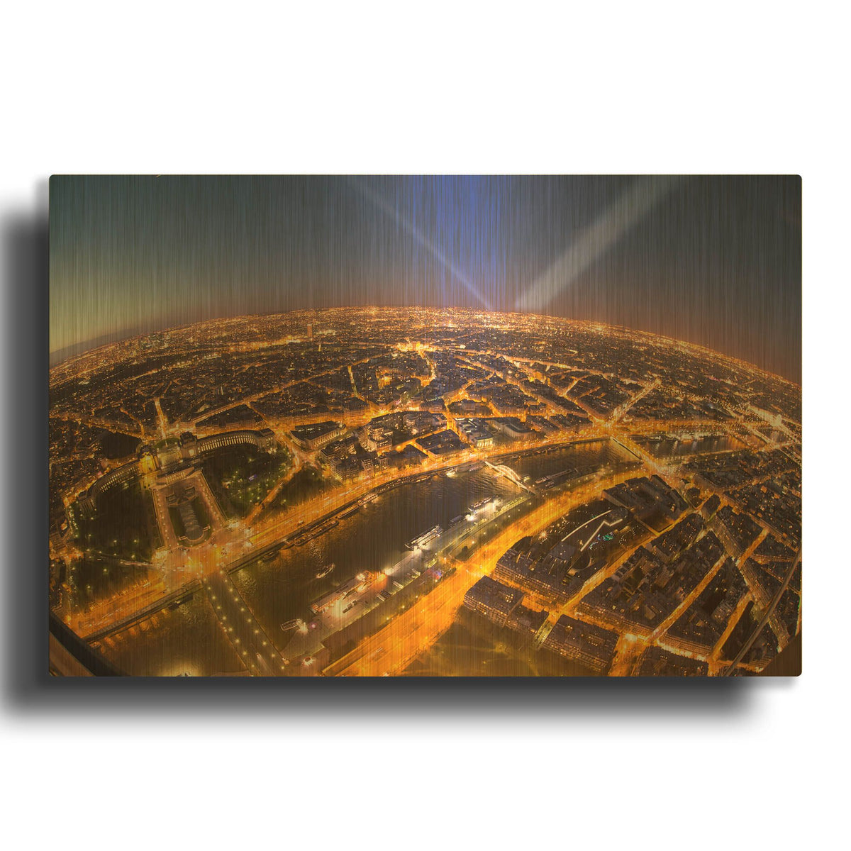 'From Arc' By Sebastien Lory Gold Metal Wall Art