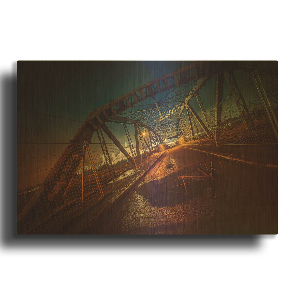 'Seguin' By Sebastien Lory Gold Metal Wall Art