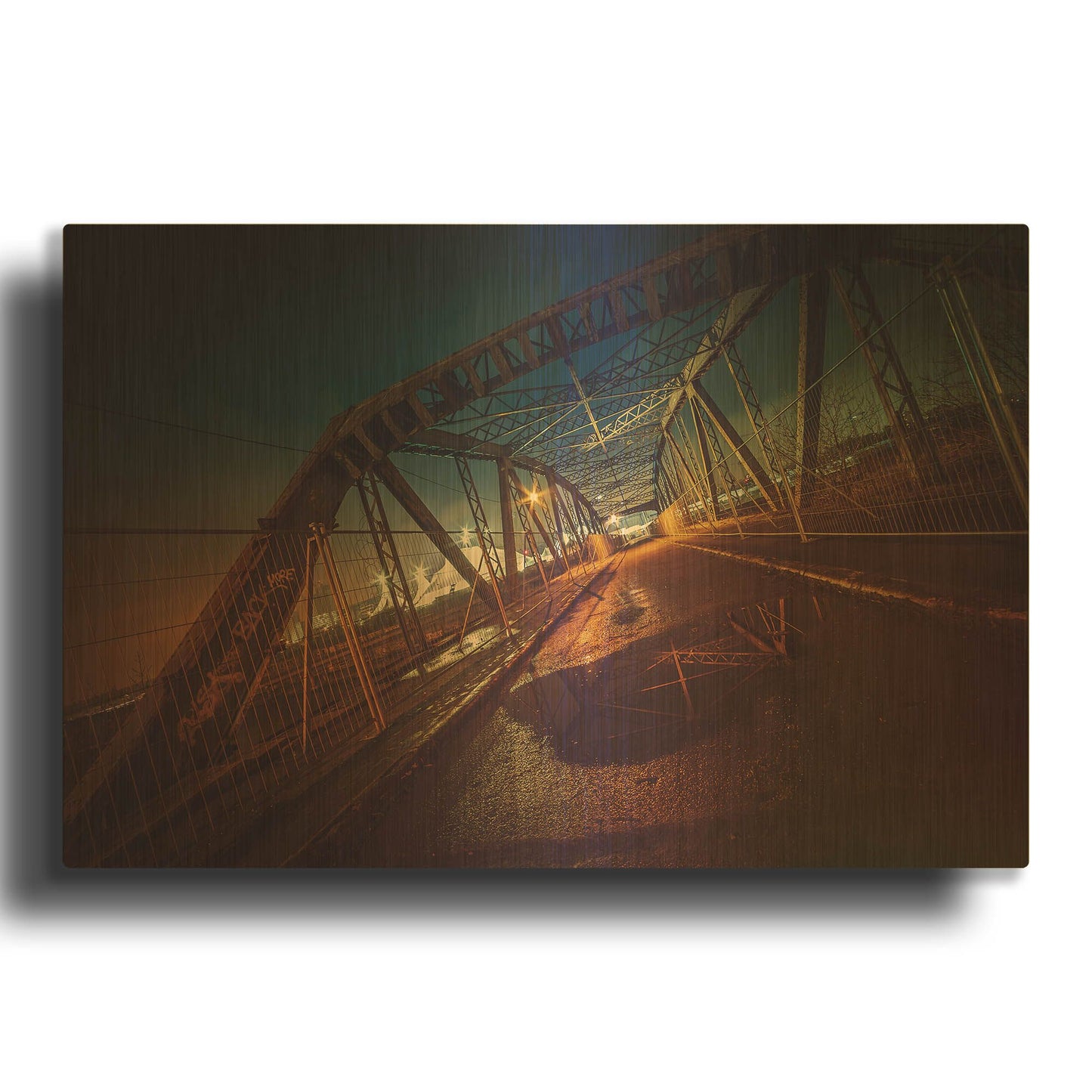 'Seguin' By Sebastien Lory Gold Metal Wall Art