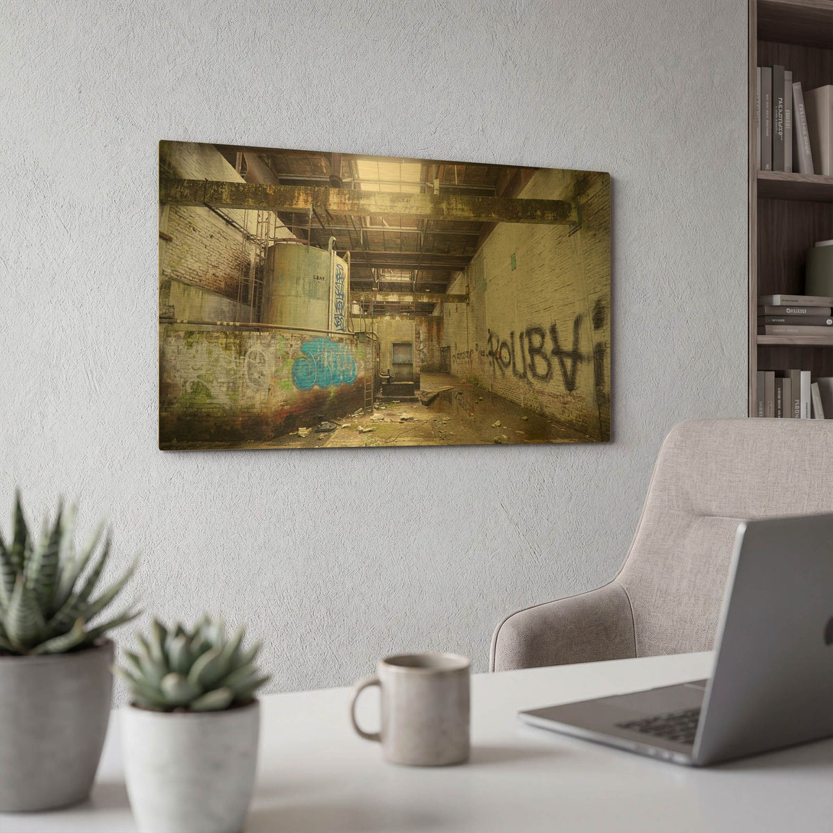 'Roubaix Urbex' By Sebastien Lory Gold Metal Wall Art
