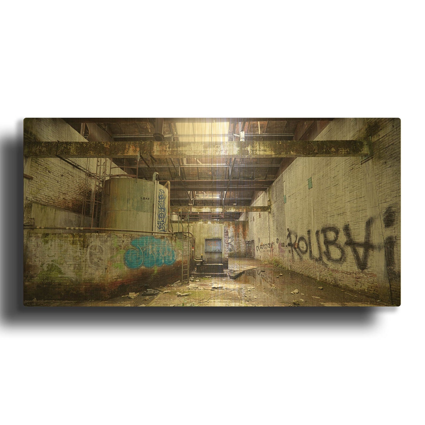 'Roubaix Urbex' By Sebastien Lory Gold Metal Wall Art
