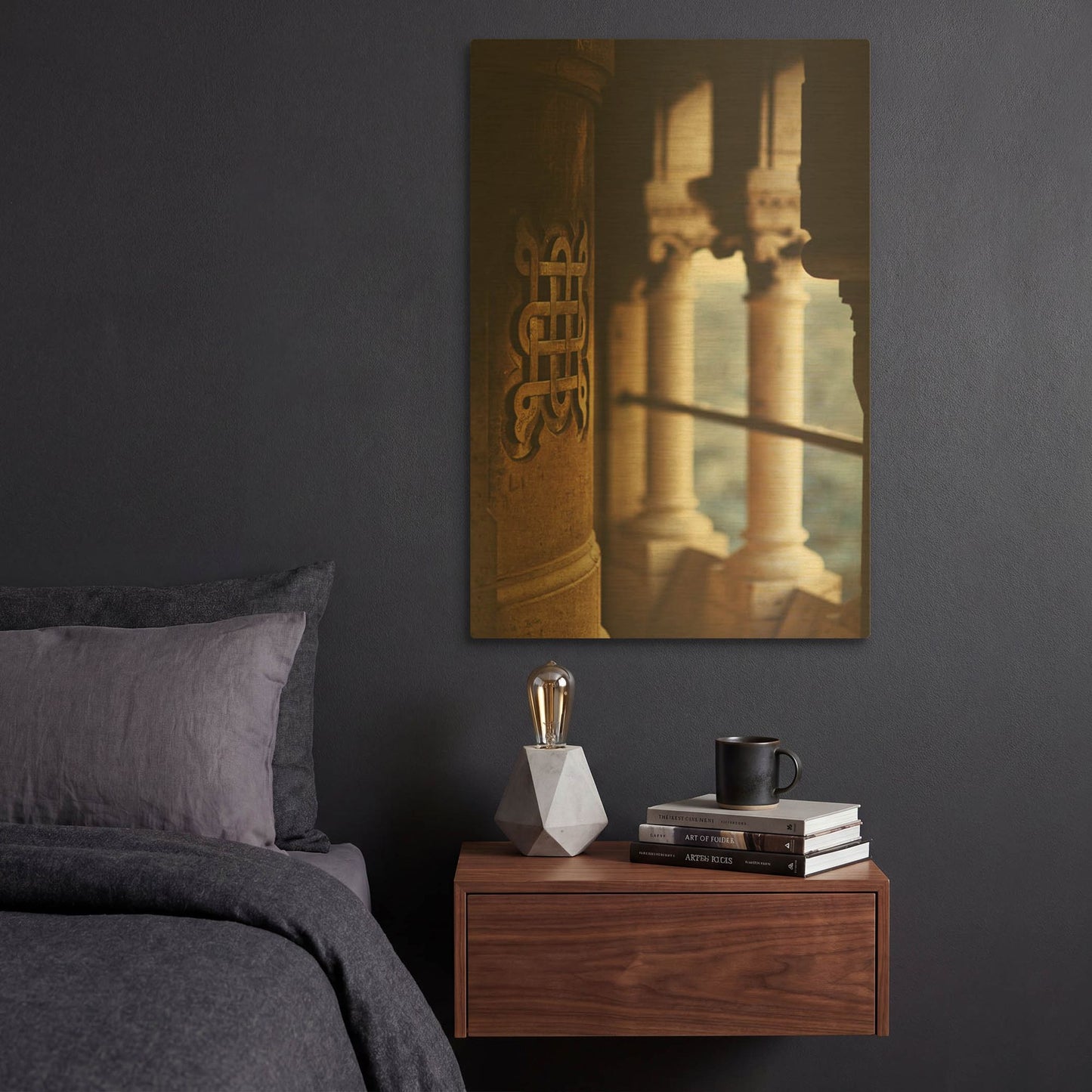 'Coeur Sacré' By Sebastien Lory Gold Metal Wall Art