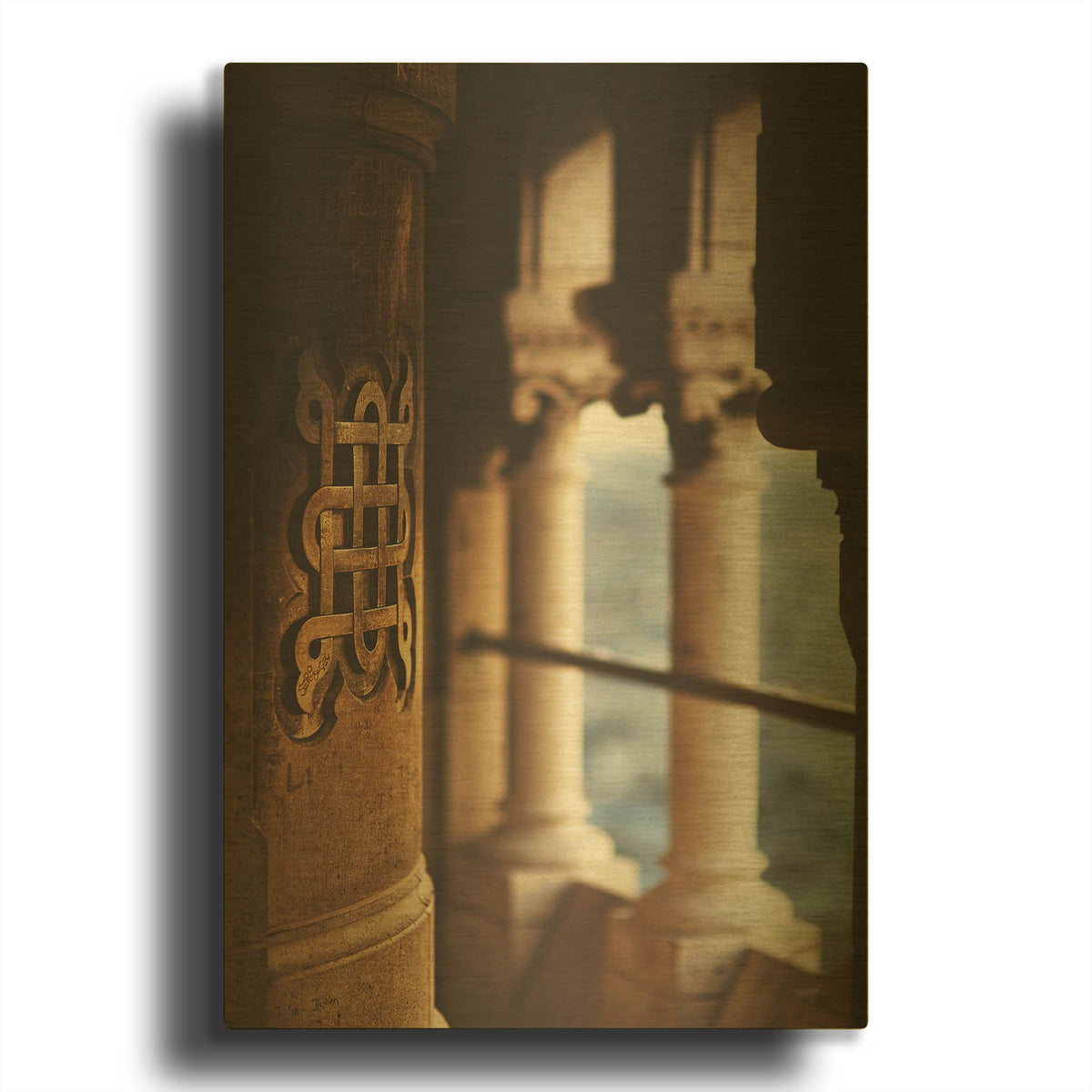 'Coeur Sacré' By Sebastien Lory Gold Metal Wall Art