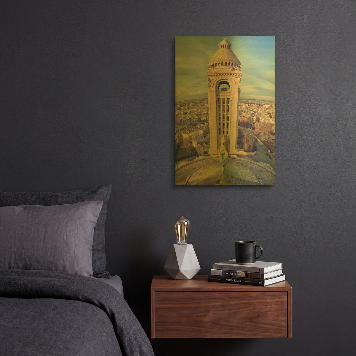 'Monumental II' By Sebastien Lory Gold Metal Wall Art