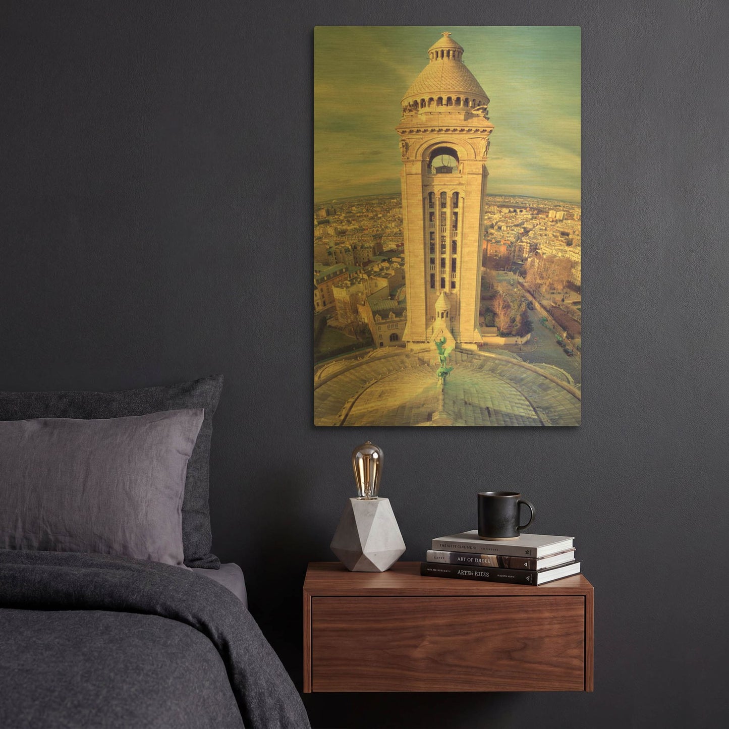 'Monumental II' By Sebastien Lory Gold Metal Wall Art
