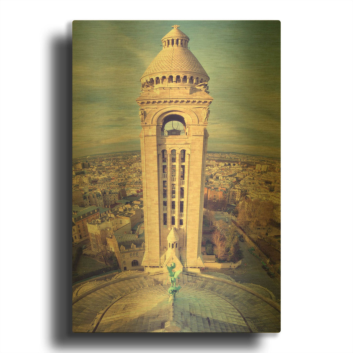 'Monumental II' By Sebastien Lory Gold Metal Wall Art