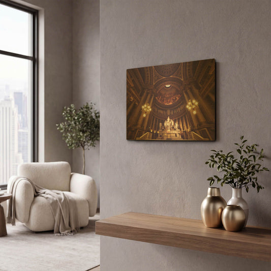 'Prayer' By Sebastien Lory Gold Metal Wall Art