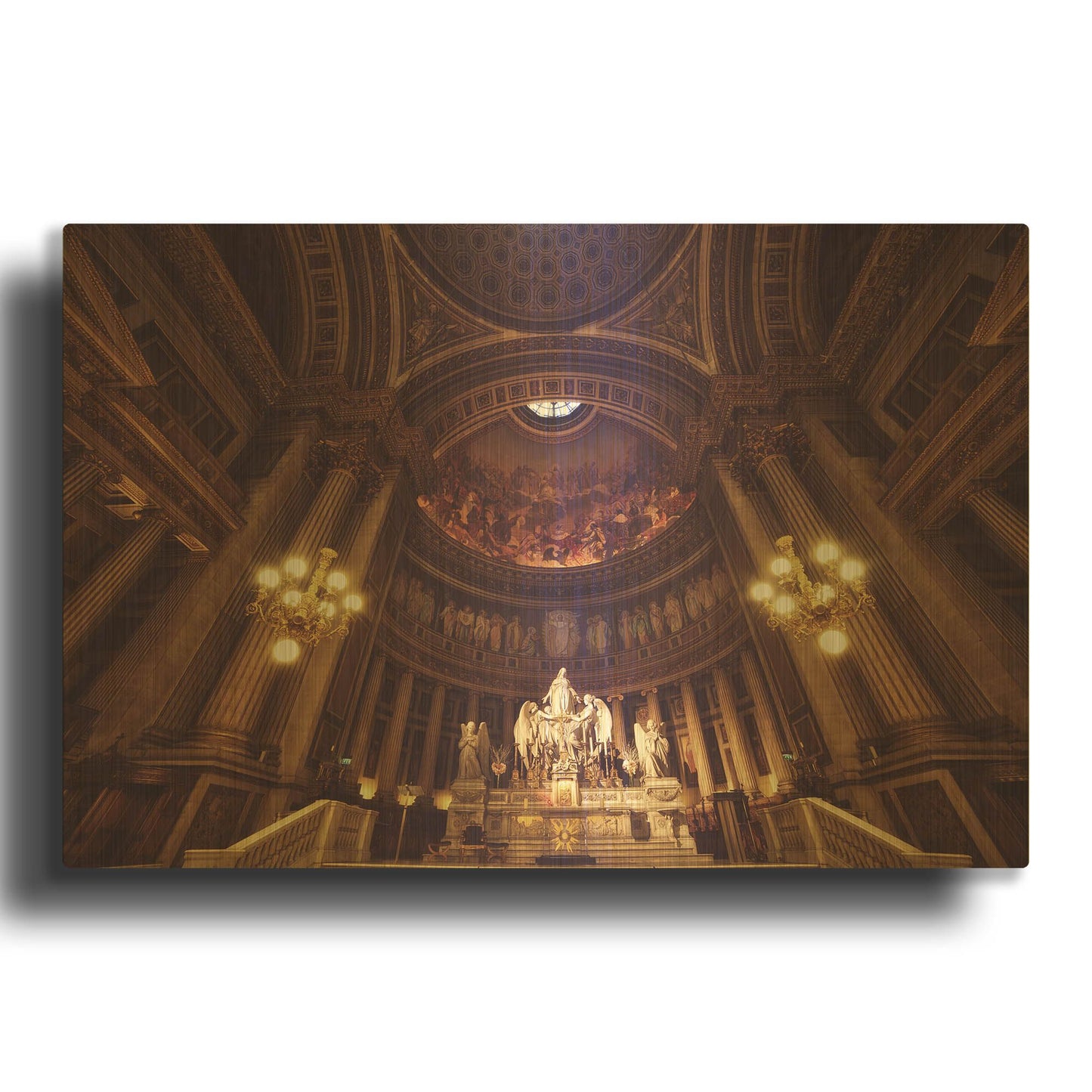 'Prayer' By Sebastien Lory Gold Metal Wall Art
