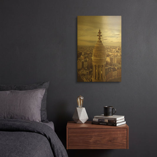 'Sacré Coeur' By Sebastien Lory Gold Metal Wall Art