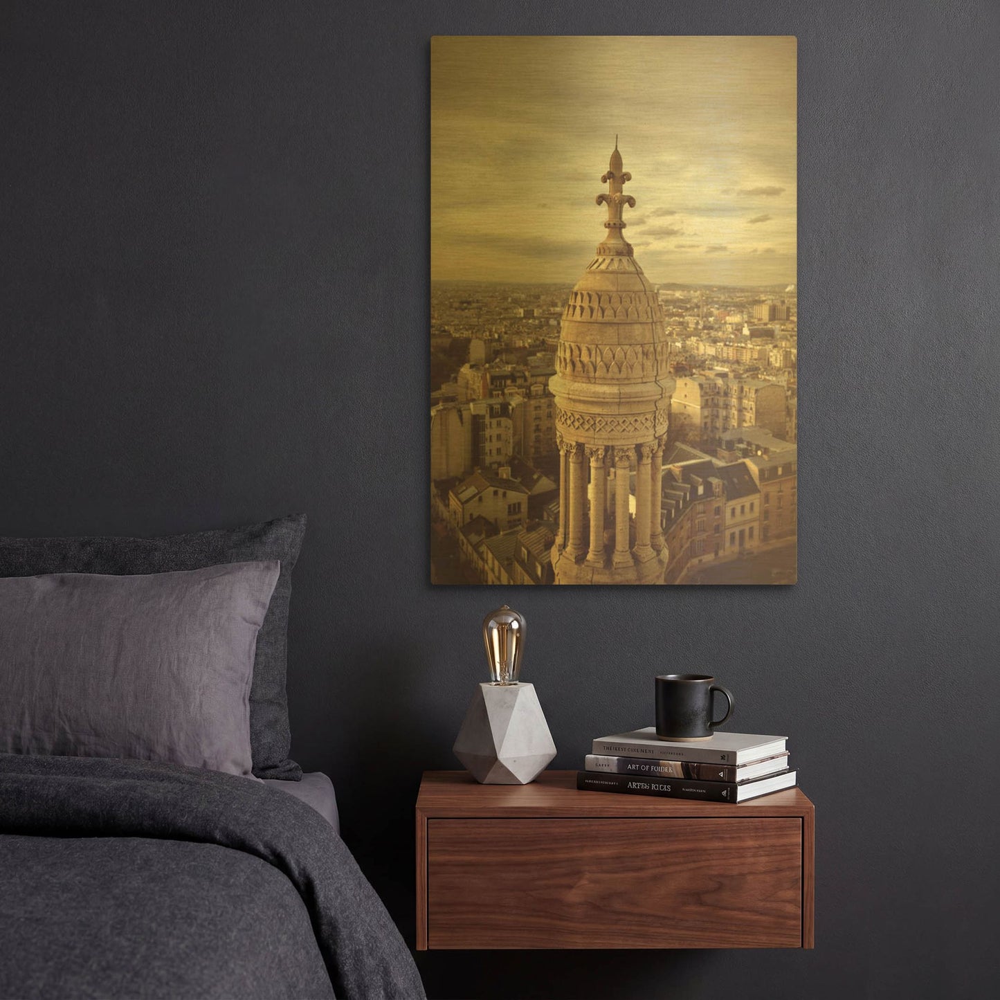 'Sacré Coeur' By Sebastien Lory Gold Metal Wall Art