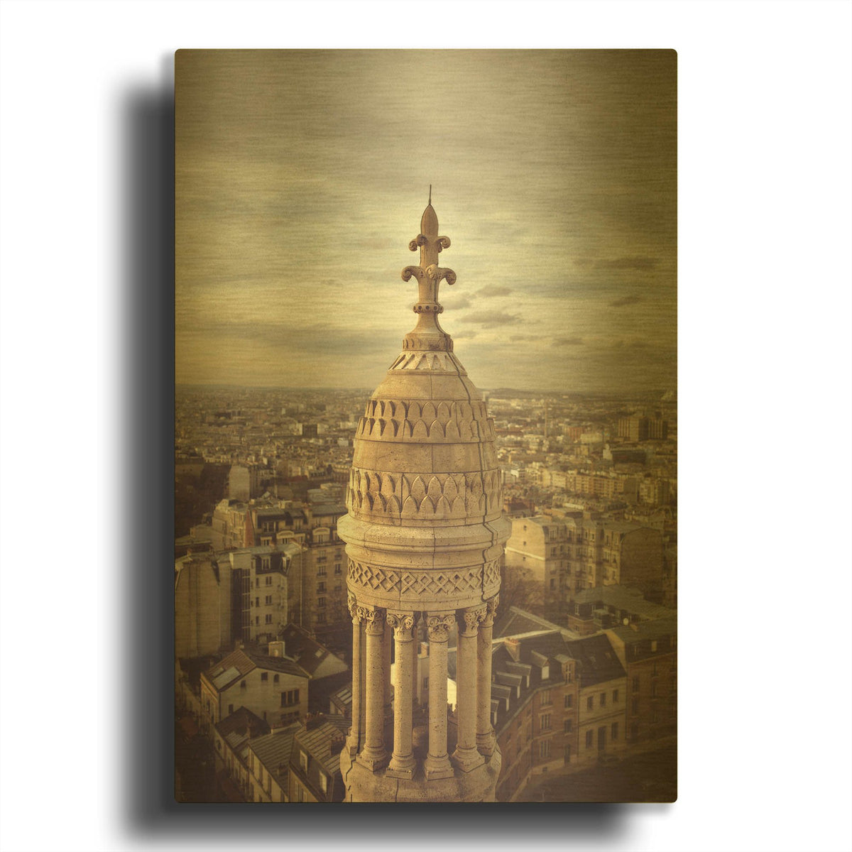 'Sacré Coeur' By Sebastien Lory Gold Metal Wall Art
