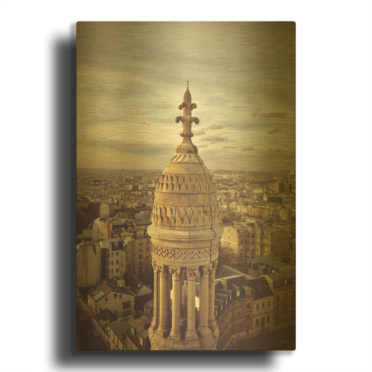 'Sacré Coeur' By Sebastien Lory Gold Metal Wall Art