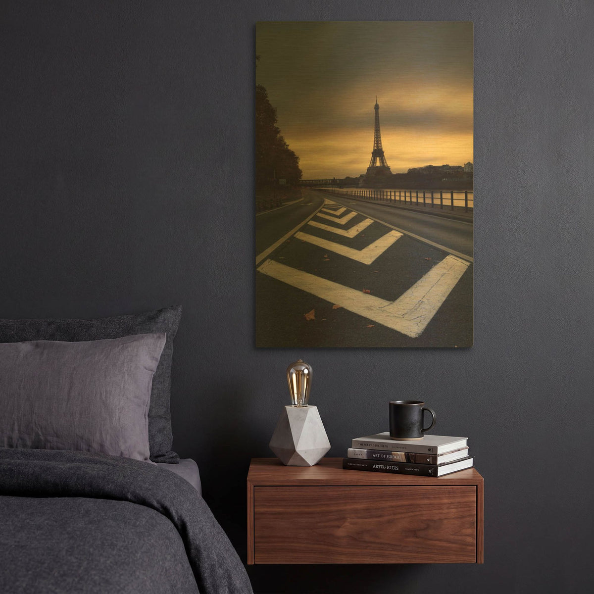 'Eiffel Tower' By Sebastien Lory Gold Metal Wall Art