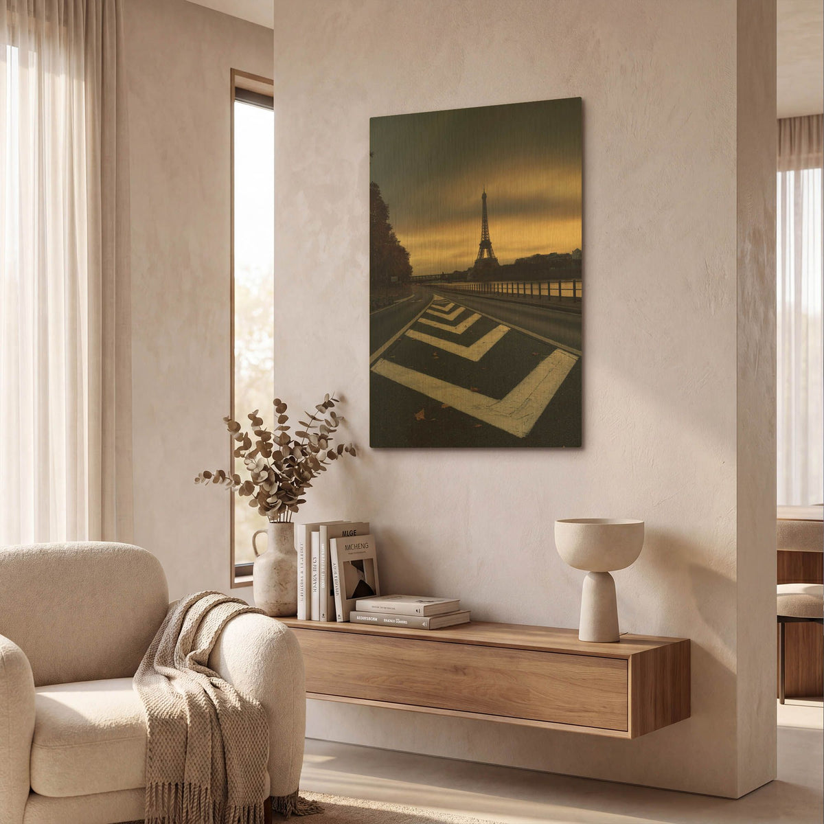 'Eiffel Tower' By Sebastien Lory Gold Metal Wall Art