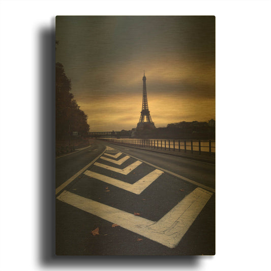'Eiffel Tower' By Sebastien Lory Gold Metal Wall Art