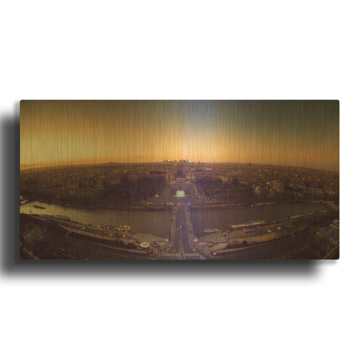 'Troca' By Sebastien Lory Gold Metal Wall Art