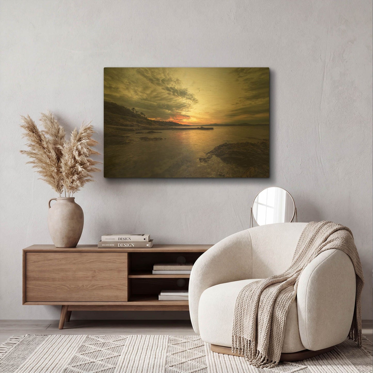 'Parc des Millionaires' By Sebastien Lory Gold Metal Wall Art