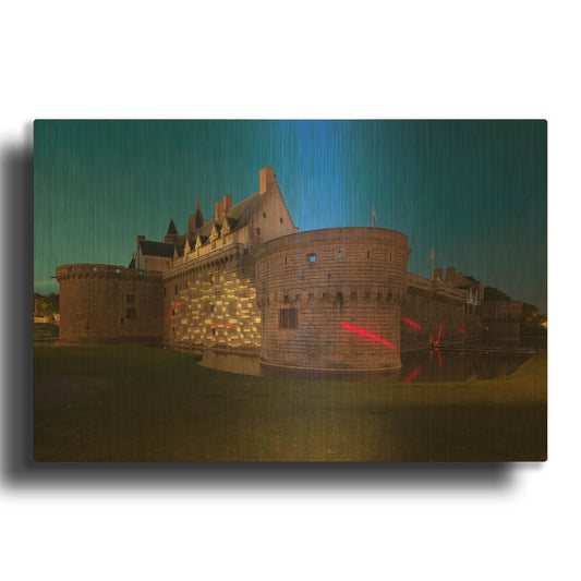 'Behind the Castle' By Sebastien Lory Gold Metal Wall Art