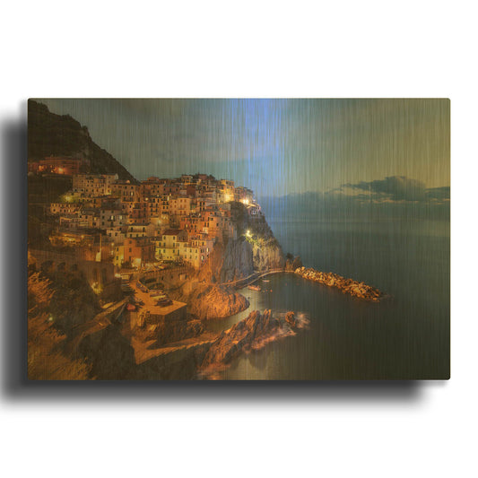 'Magestic Night' By Sebastien Lory Gold Metal Wall Art
