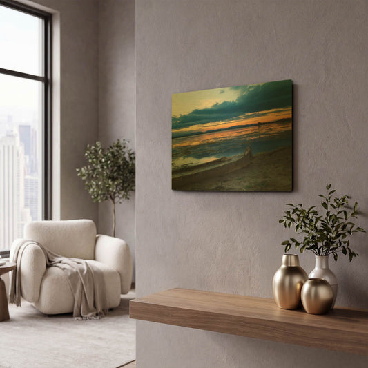 'Complementary colors in Nature' By Sebastien Lory Gold Metal Wall Art