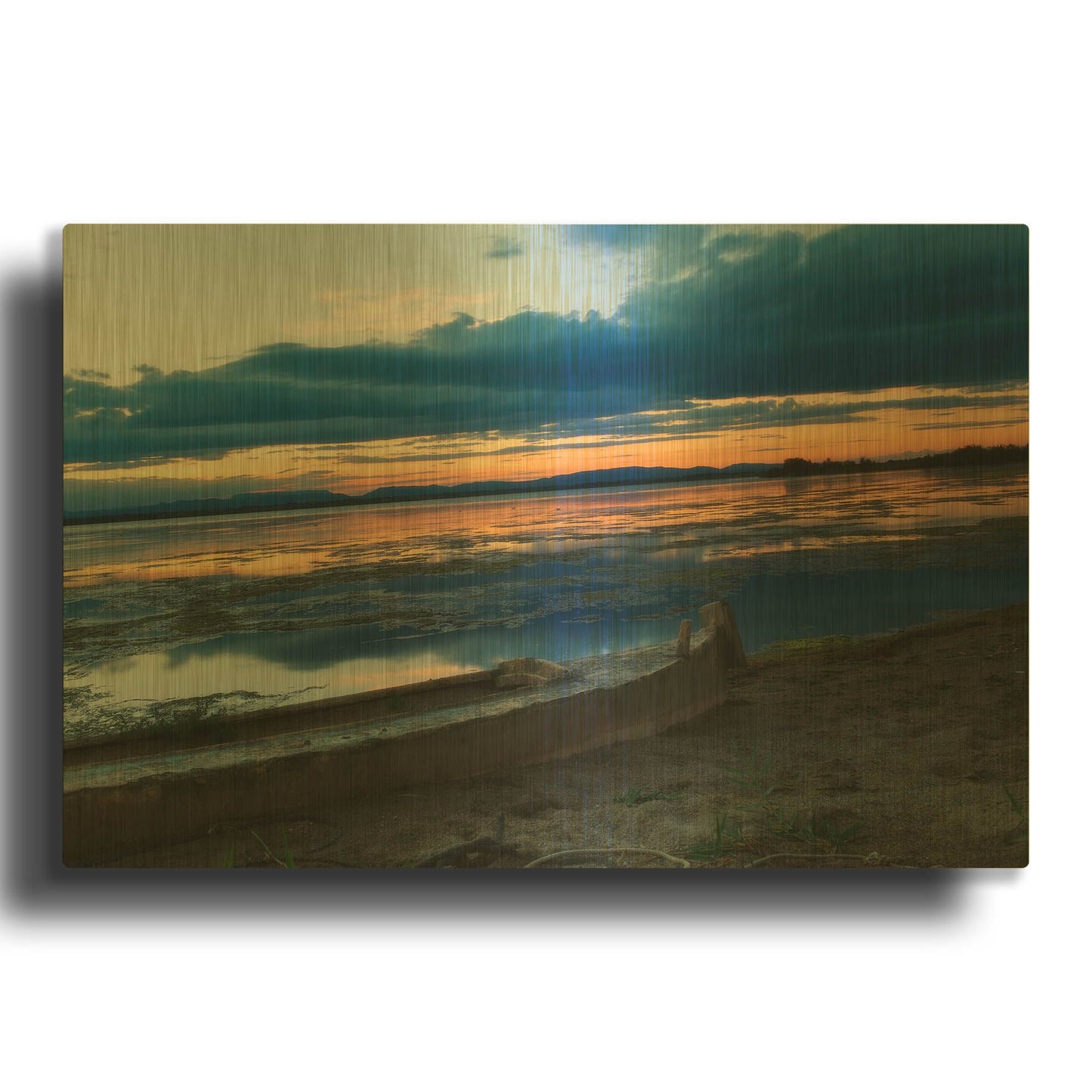 'Complementary colors in Nature' By Sebastien Lory Gold Metal Wall Art