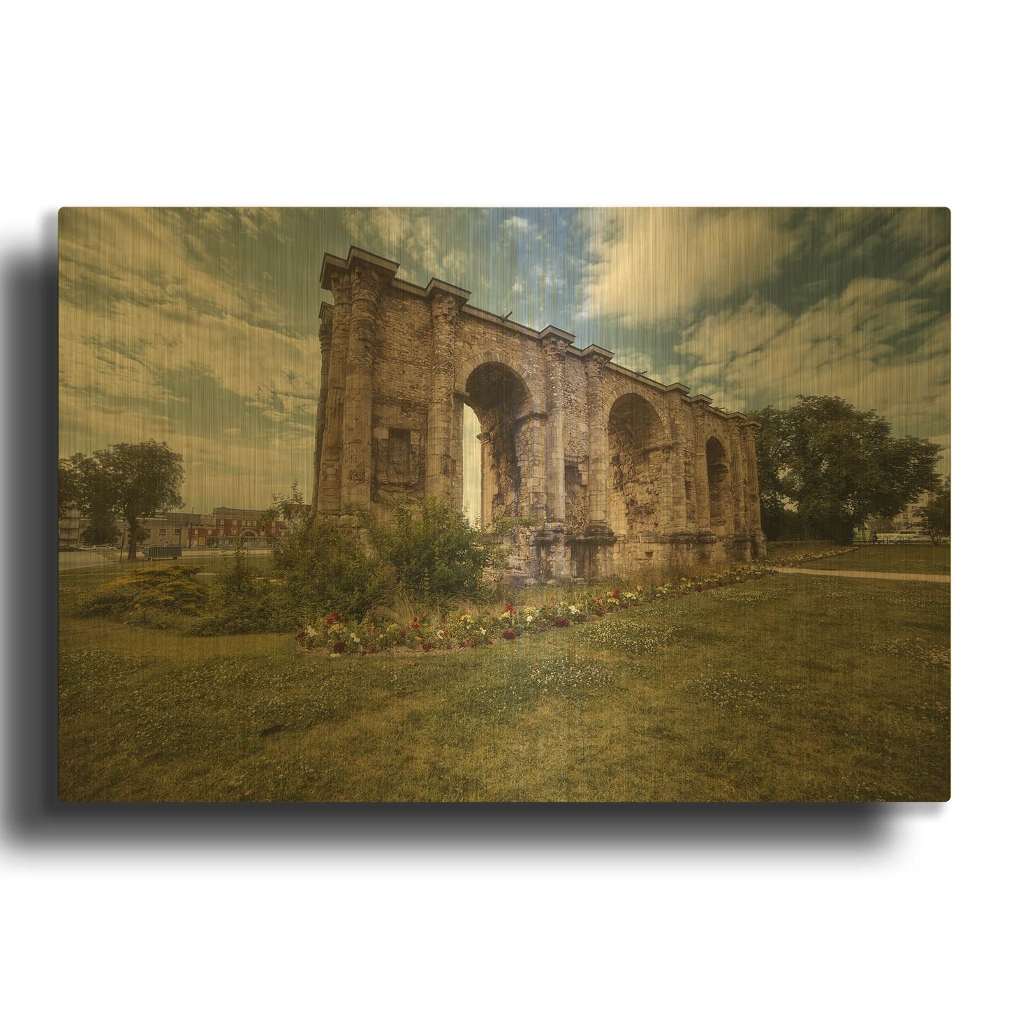 'Monumental' By Sebastien Lory Gold Metal Wall Art