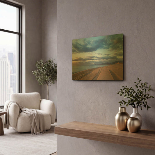 'Saint Cyprien 79' By Sebastien Lory Gold Metal Wall Art