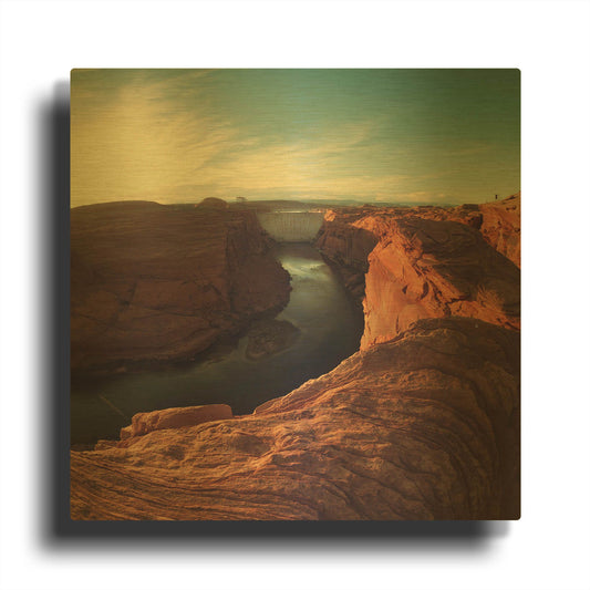 'Mistery Canyon II' By Sebastien Lory Gold Metal Wall Art