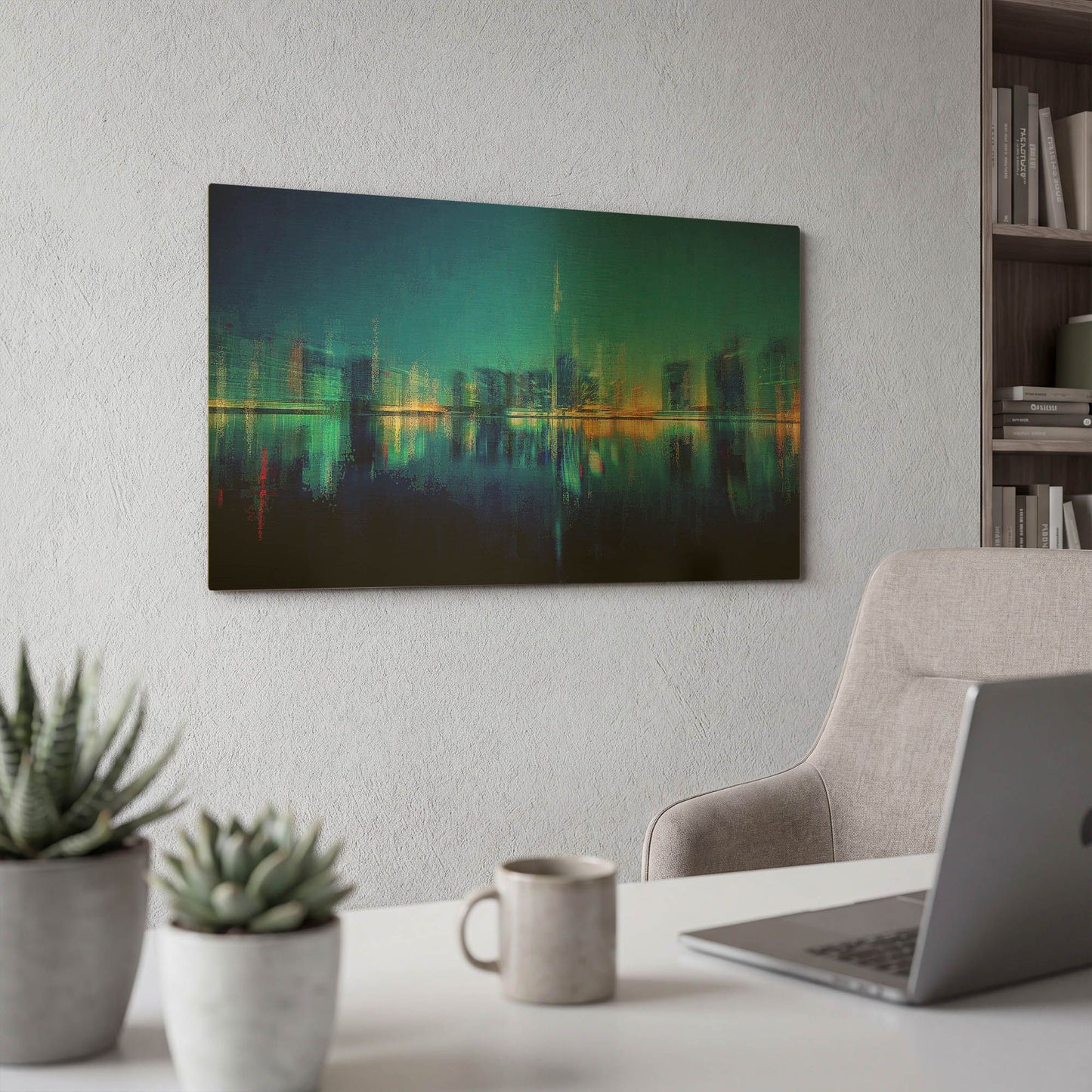 'Night of the City' By David Manlove Gold Metal Wall Art