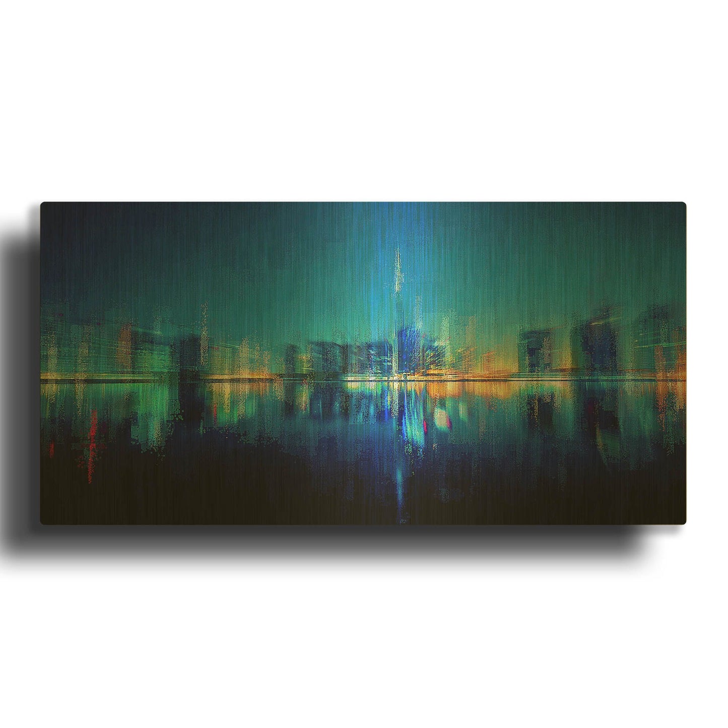 'Night of the City' By David Manlove Gold Metal Wall Art